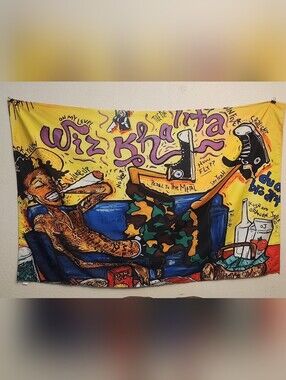 DesireJCuevas Wiz Khalifa Tapestry 3D Printed Art Wall Hanging Flag 60" X 40"